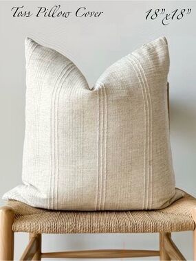 Tan Square 18”x18” Toss Pillow Cover ~NEW~ Qty1 - Discount if purchasing 2+